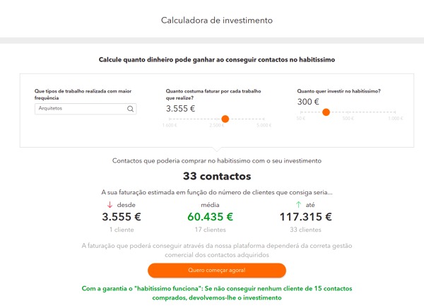 Novidade: Conheça a nova calculadora de investimento do habitissimo